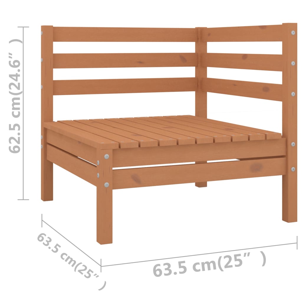 vidaXL 10-tlg. Garten-Lounge-Set Honigbraun Massivholz Kiefer
