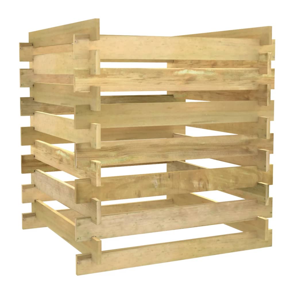 vidaXL Lattenrost-Komposter 90x90x90 cm Imprägniertes Kiefernholz