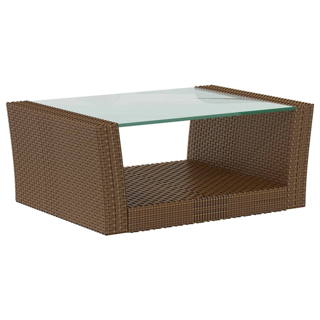 vidaXL 8-tlg. Garten-Lounge-Set mit Kissen Poly Rattan Braun
