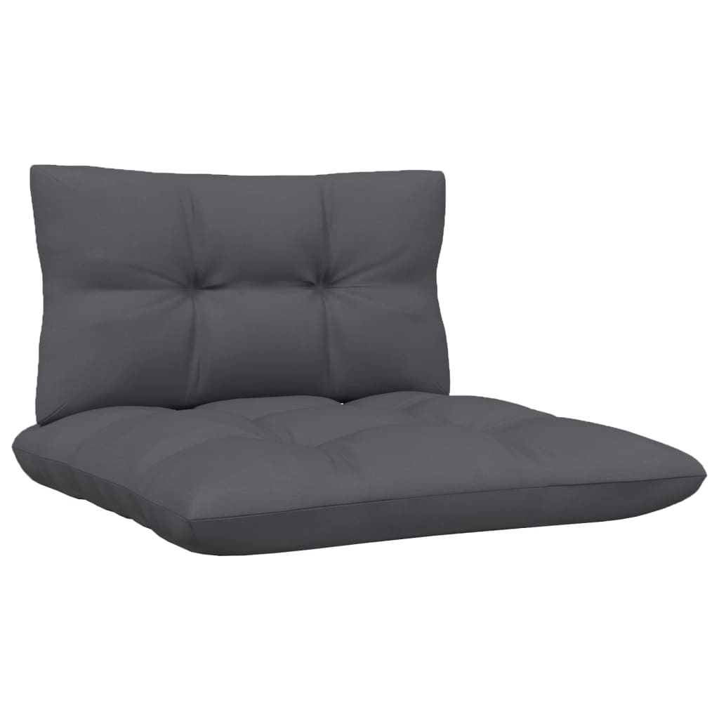 vidaXL 3-Sitzer-Gartensofa mit Anthrazit Kissen Massivholz Kiefer