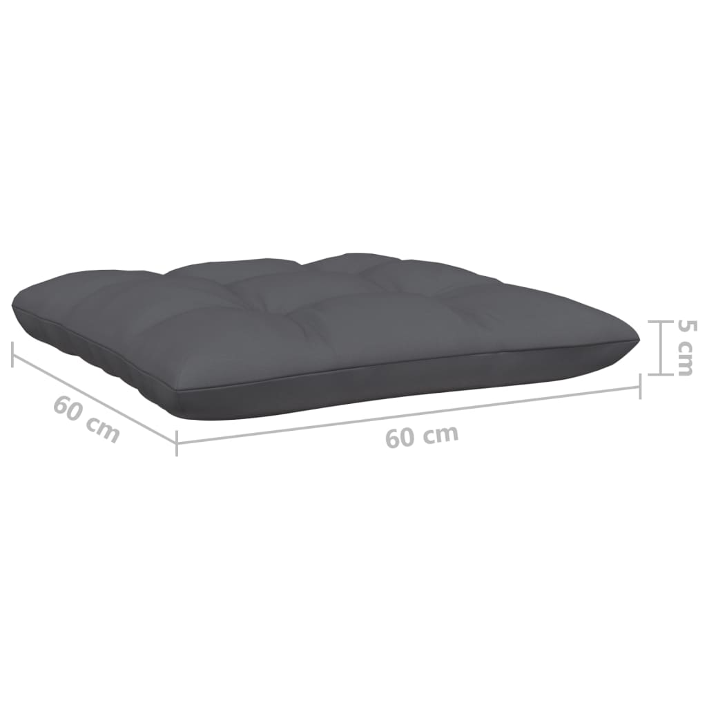 vidaXL 3-Sitzer-Gartensofa mit Anthrazit Kissen Massivholz Kiefer