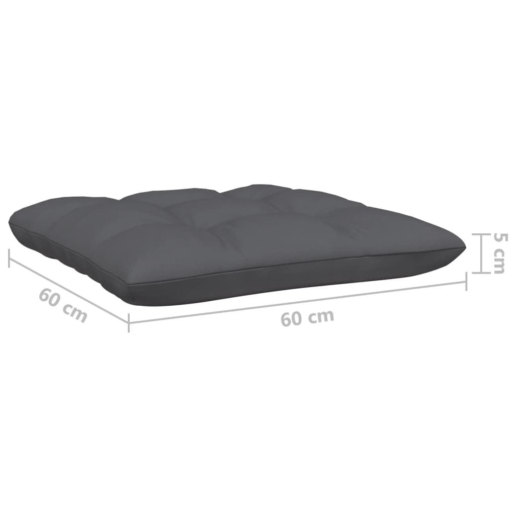 vidaXL 3-Sitzer-Gartensofa mit Anthrazit Kissen Massivholz Kiefer
