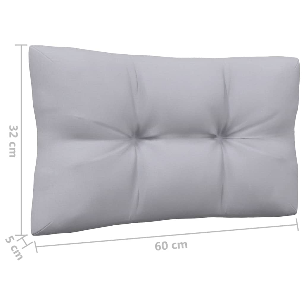 vidaXL 3-Sitzer-Gartensofa mit Grauen Kissen Massivholz Kiefer
