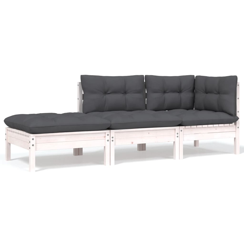 vidaXL 8-tlg. Garten-Lounge-Set mit Kissen Kiefer Massivholz