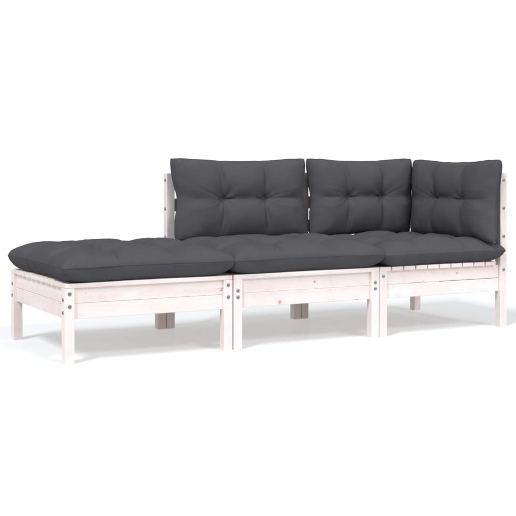 vidaXL 8-tlg. Garten-Lounge-Set mit Kissen Kiefer Massivholz