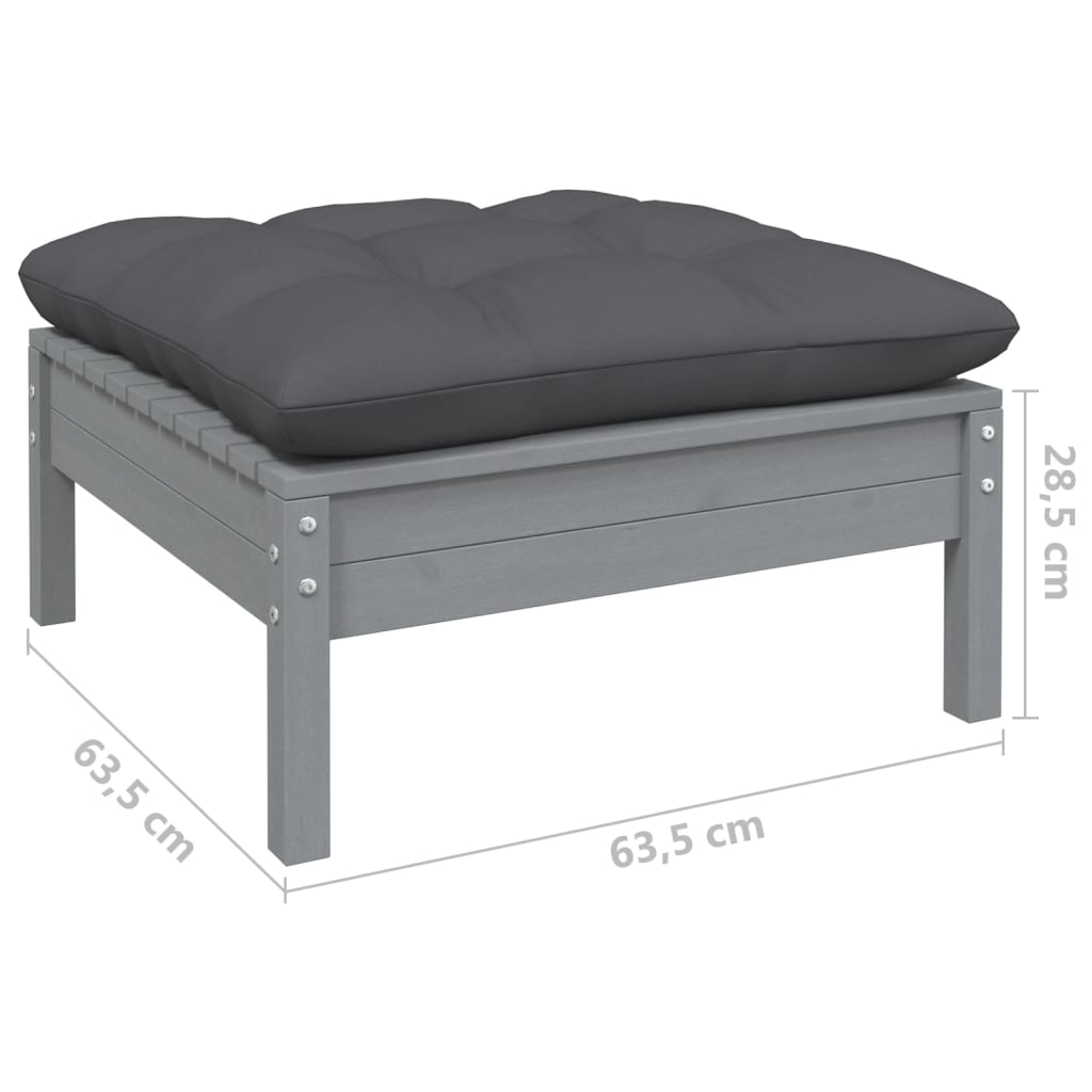 vidaXL 8-tlg. Garten-Lounge-Set mit Kissen Kiefer Massivholz