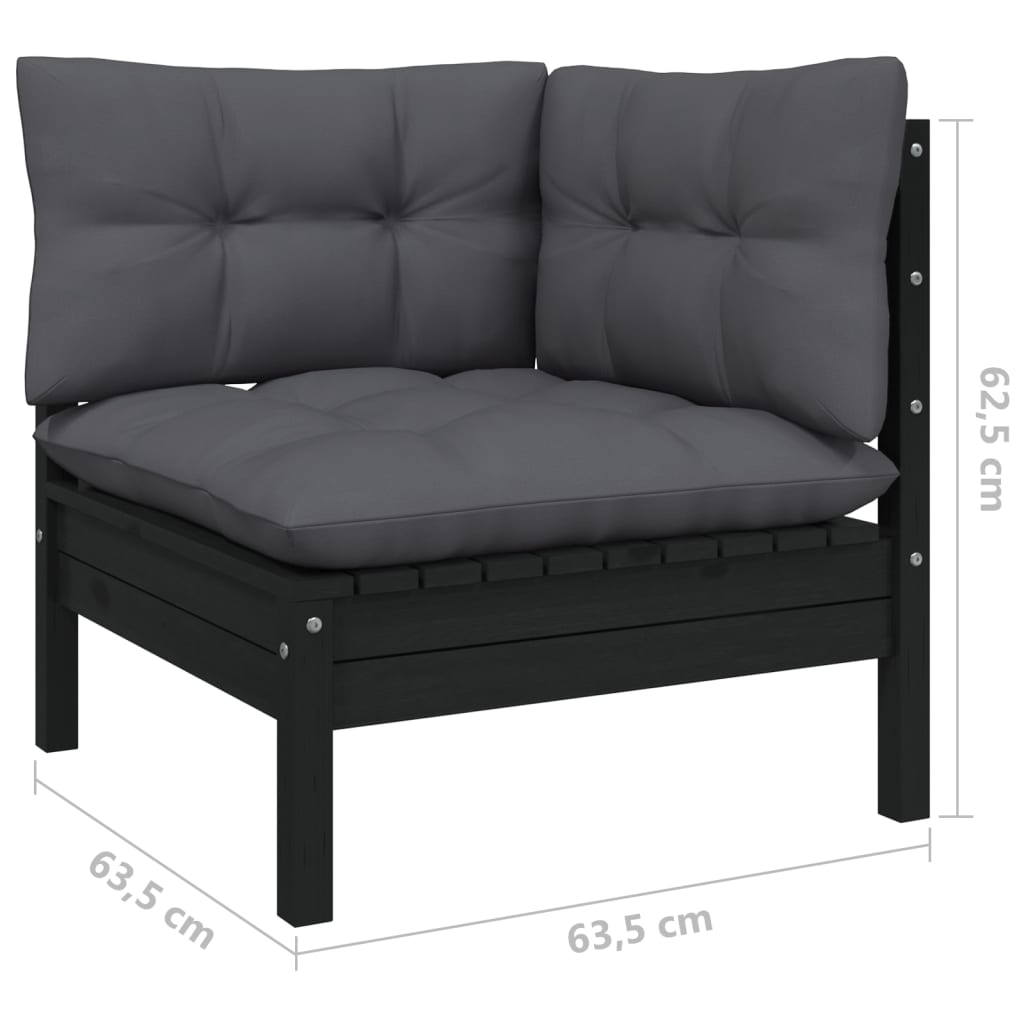 vidaXL 8-tlg. Garten-Lounge-Set mit Kissen Kiefer Massivholz