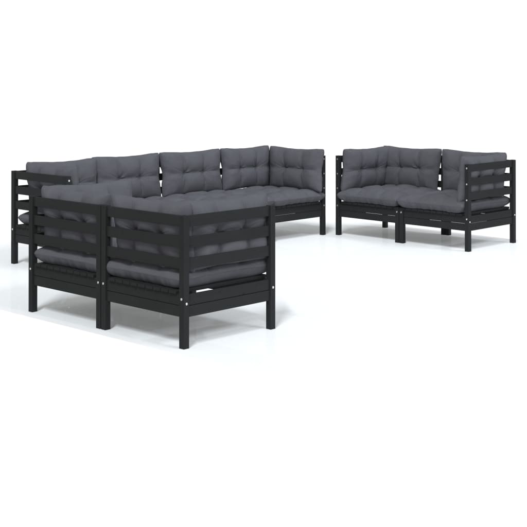 vidaXL 8-tlg. Garten-Lounge-Set mit Kissen Kiefer Massivholz
