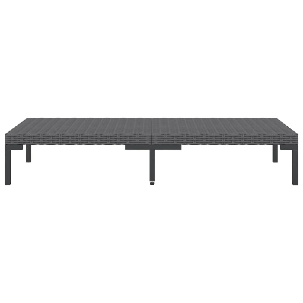 vidaXL 8-tlg. Garten-Lounge-Set mit Kissen Poly Rattan Dunkelgrau