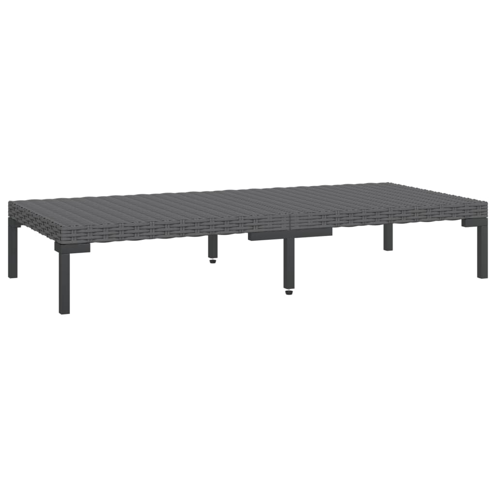 vidaXL 8-tlg. Garten-Lounge-Set mit Kissen Poly Rattan Dunkelgrau