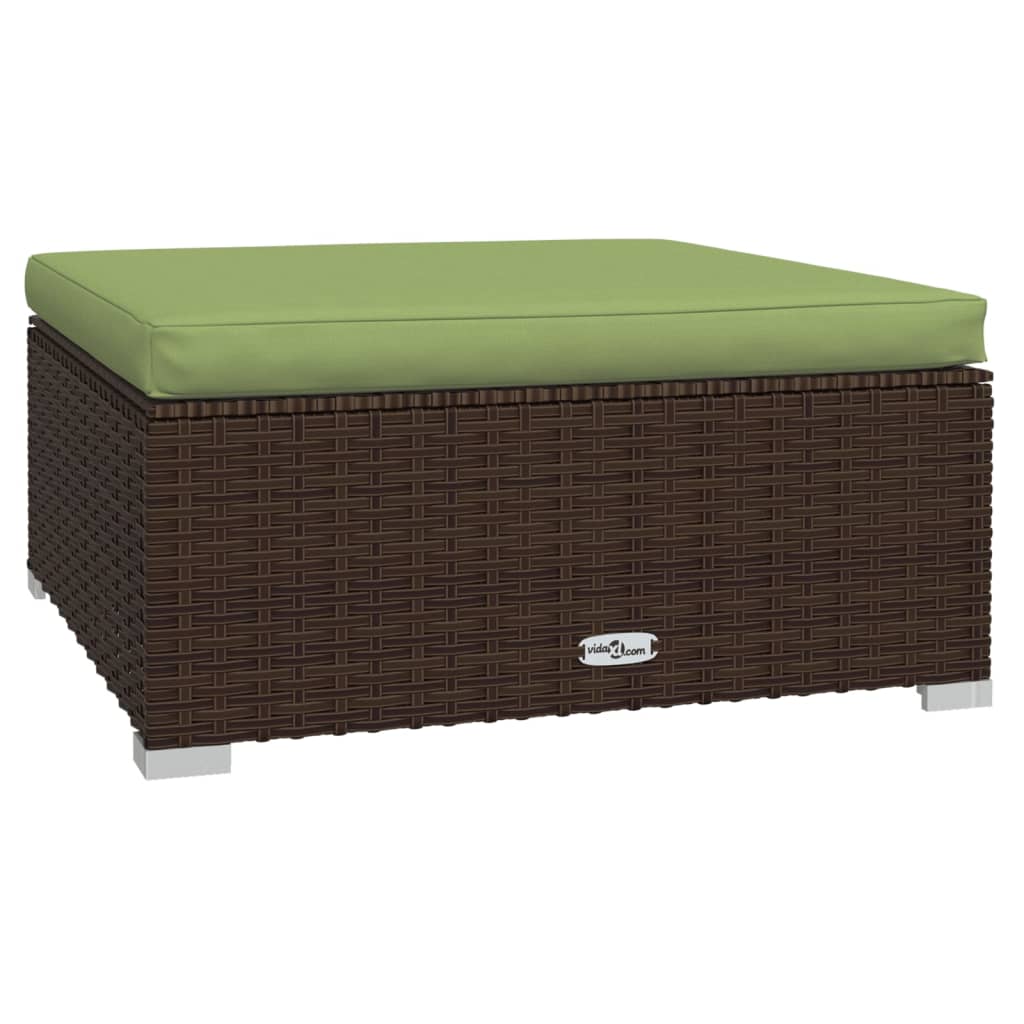 vidaXL 8-tlg. Garten-Lounge-Set mit Kissen Poly Rattan Braun