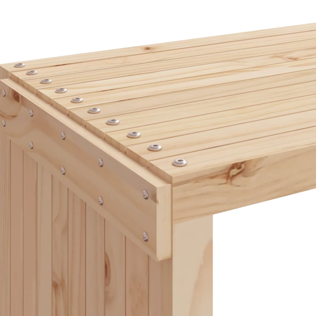 vidaXL Gartenbank Ausziehbar 212,5x40,5x45 cm Massivholz Kiefer