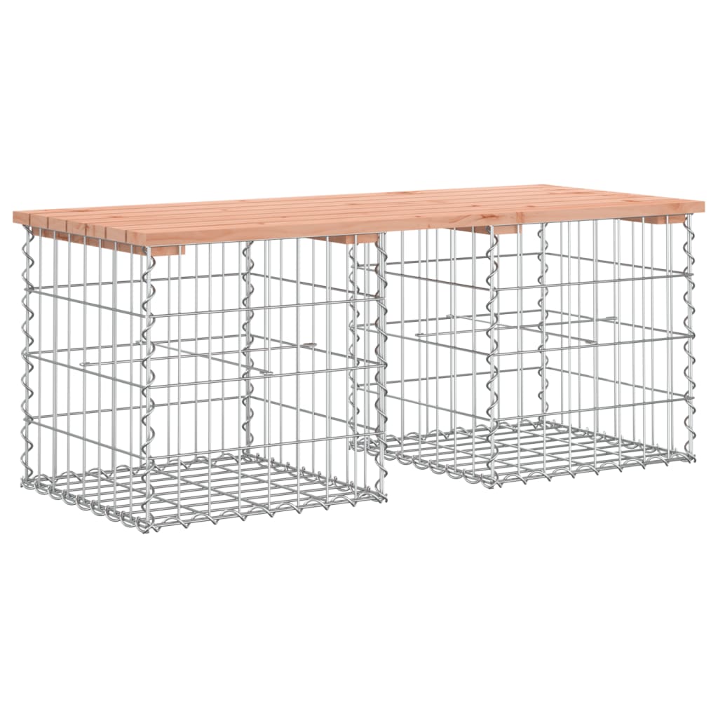 vidaXL Gartenbank aus Gabionen 103x44x42 cm Massivholz Douglasie