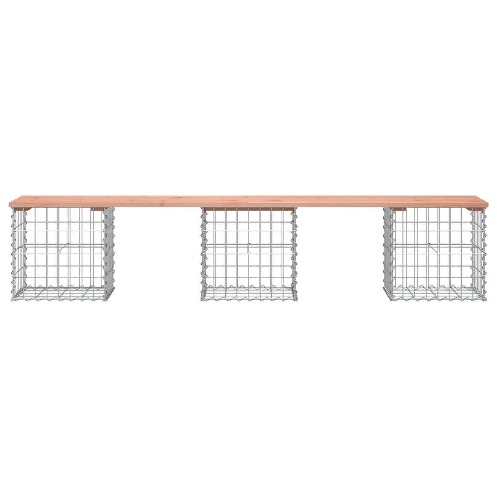 vidaXL Gartenbank aus Gabionen 203x44x42 cm Massivholz Douglasie