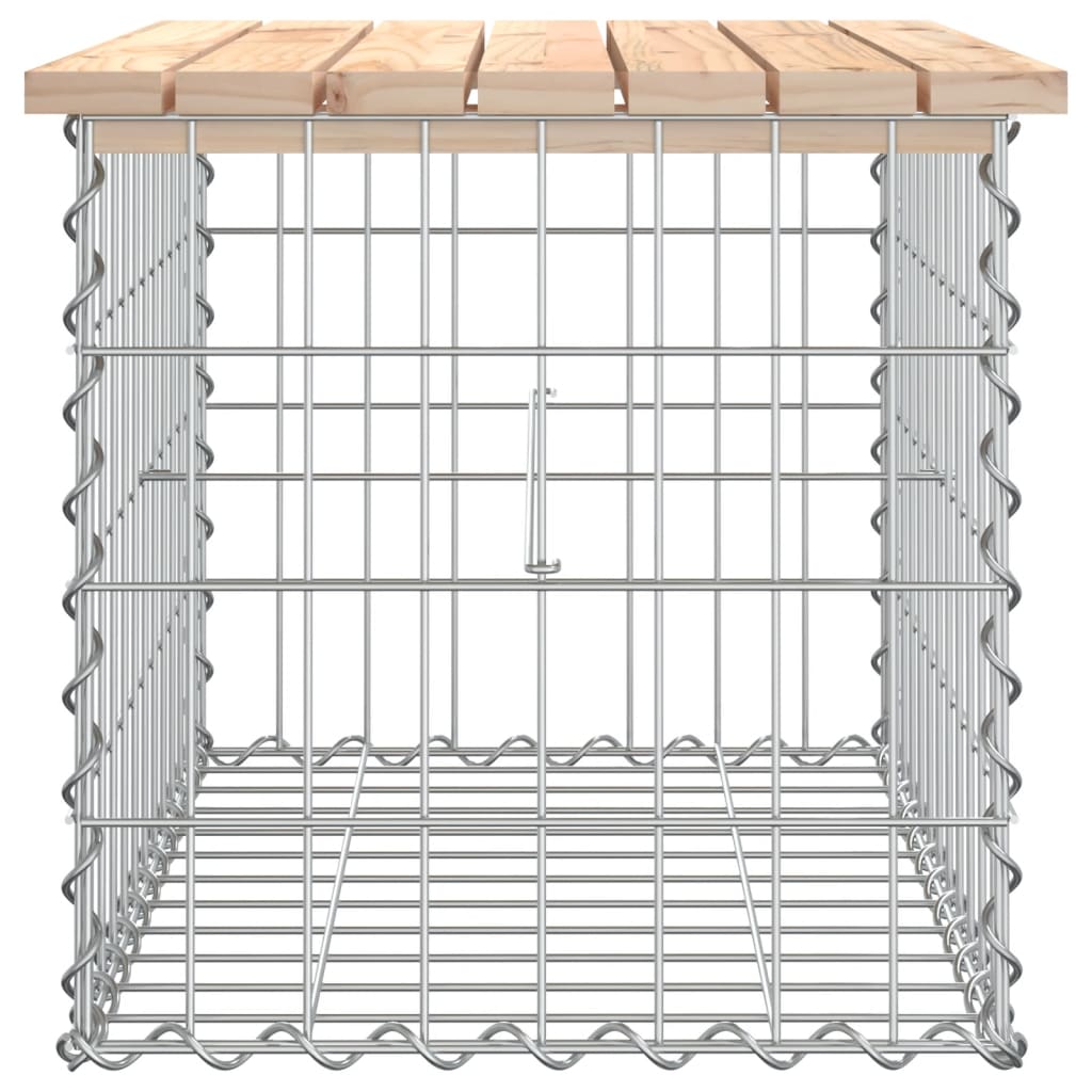 vidaXL Gartenbank aus Gabionen 63x44x42 cm Massivholz Kiefer