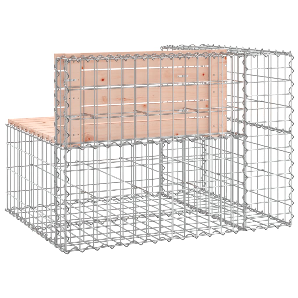 vidaXL Gartenbank aus Gabionen 92x71x65,5 cm Massivholz Douglasie