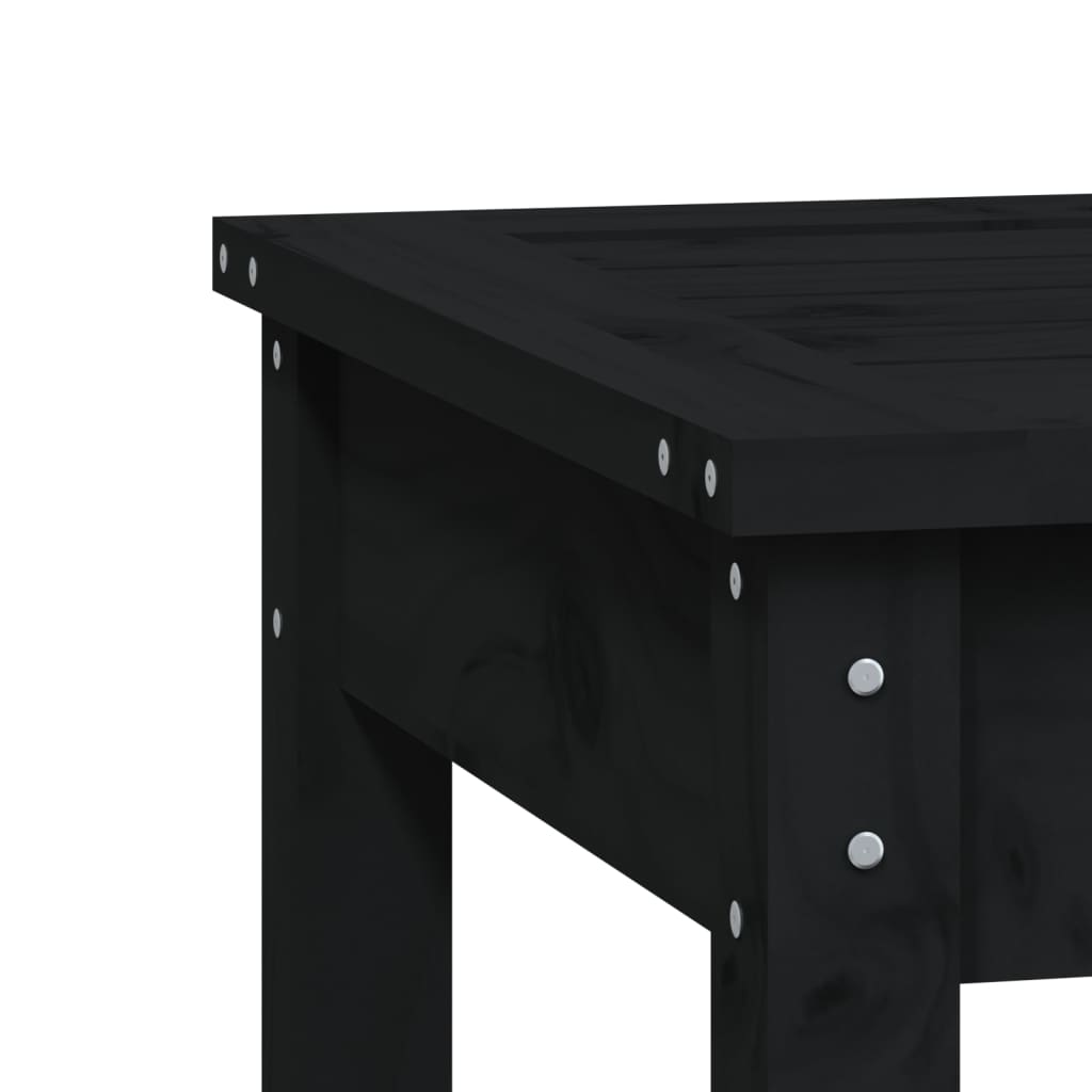 vidaXL Gartenbank Schwarz 80x44x45 cm Massivholz Kiefer