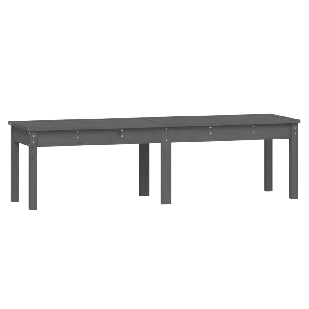 vidaXL Gartenbank 2-Sitzer Grau 159,5x44x45 cm Massivholz Kiefer