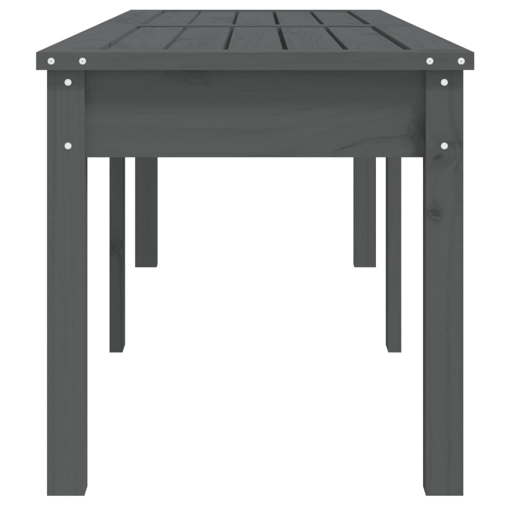 vidaXL Gartenbank 2-Sitzer Grau 159,5x44x45 cm Massivholz Kiefer