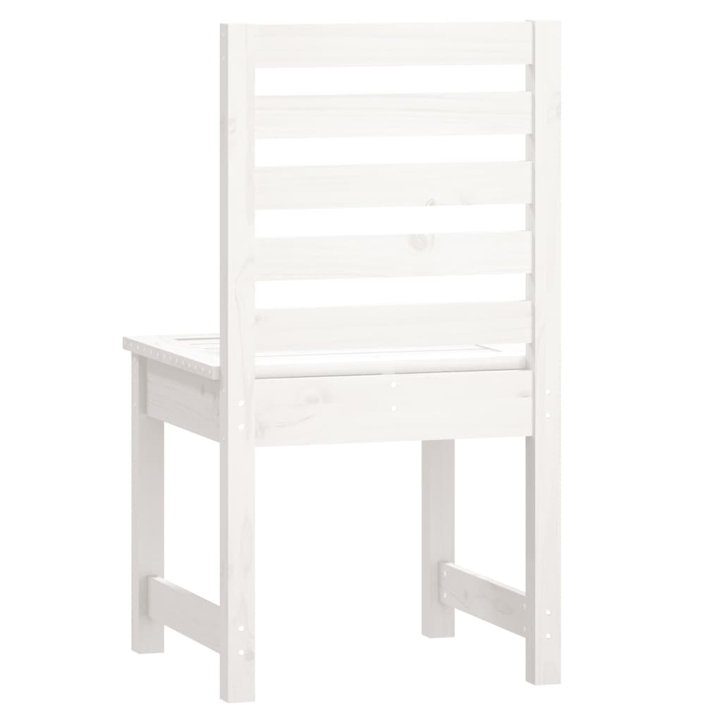 vidaXL Gartenstühle 2 Stk. Weiß 50x48x91,5 cm Massivholz Kiefer