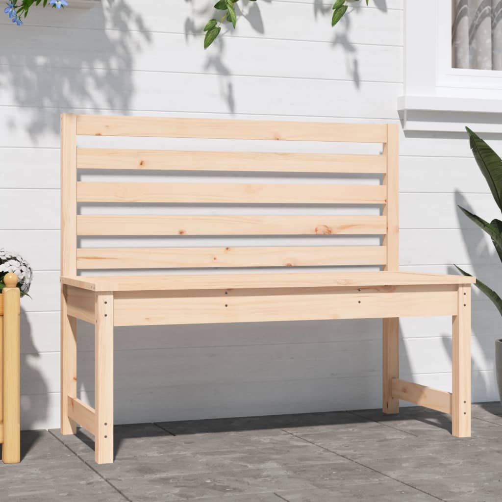 vidaXL Gartenbank 109 cm Massivholz Kiefer