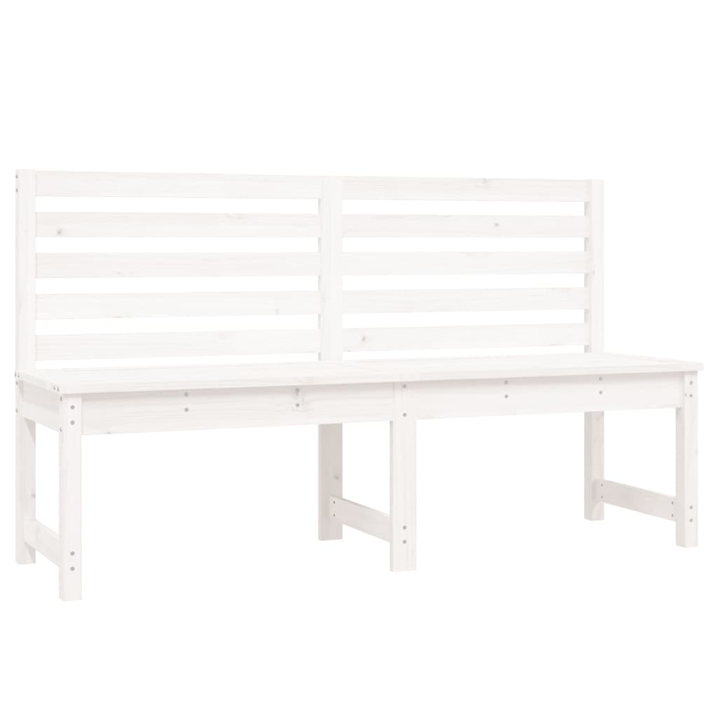 vidaXL Gartenbank Weiß 157,5 cm Massivholz Kiefer
