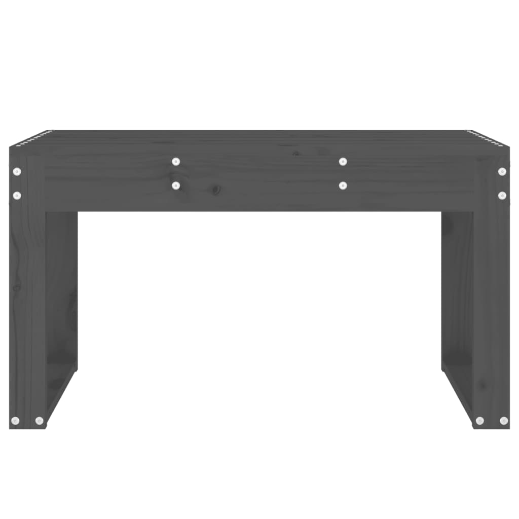 vidaXL Gartenbank Grau 80x38x45 cm Massivholz Kiefer