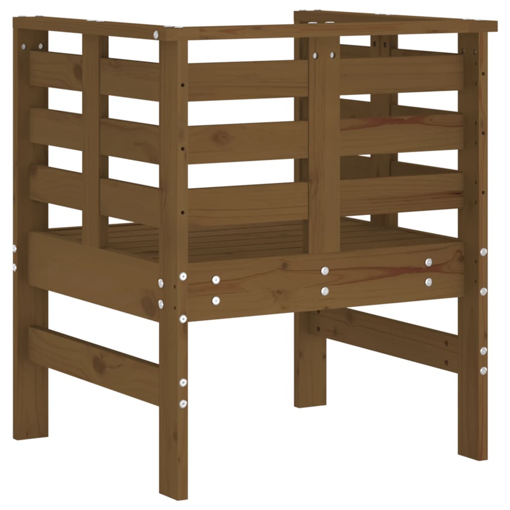 vidaXL Gartenstühle 2 Stk. Honigbraun 61,5x53x71 cm Massivholz Kiefer