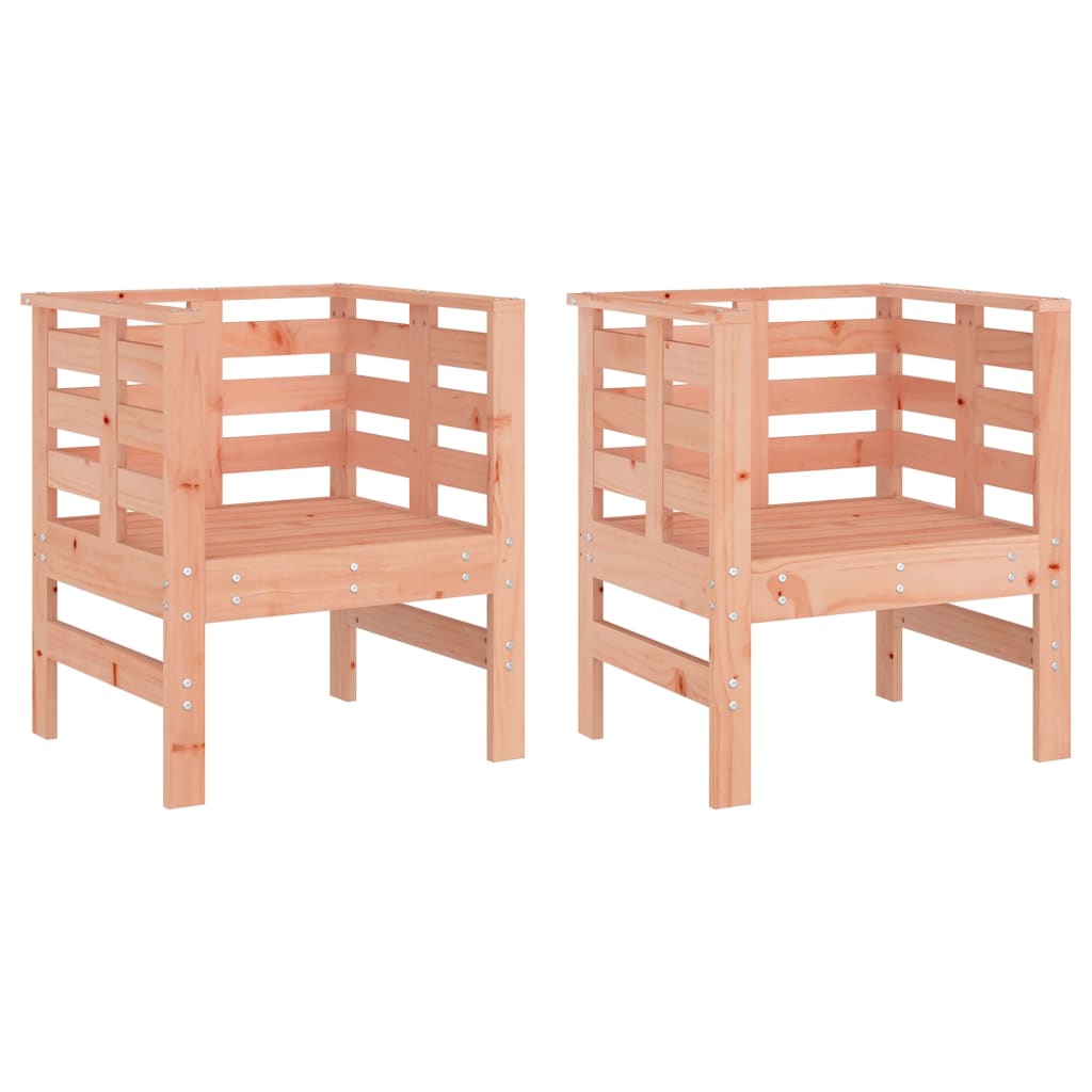 vidaXL Gartenstühle 2 Stk. 61,5x53x71 cm Massivholz Douglasie