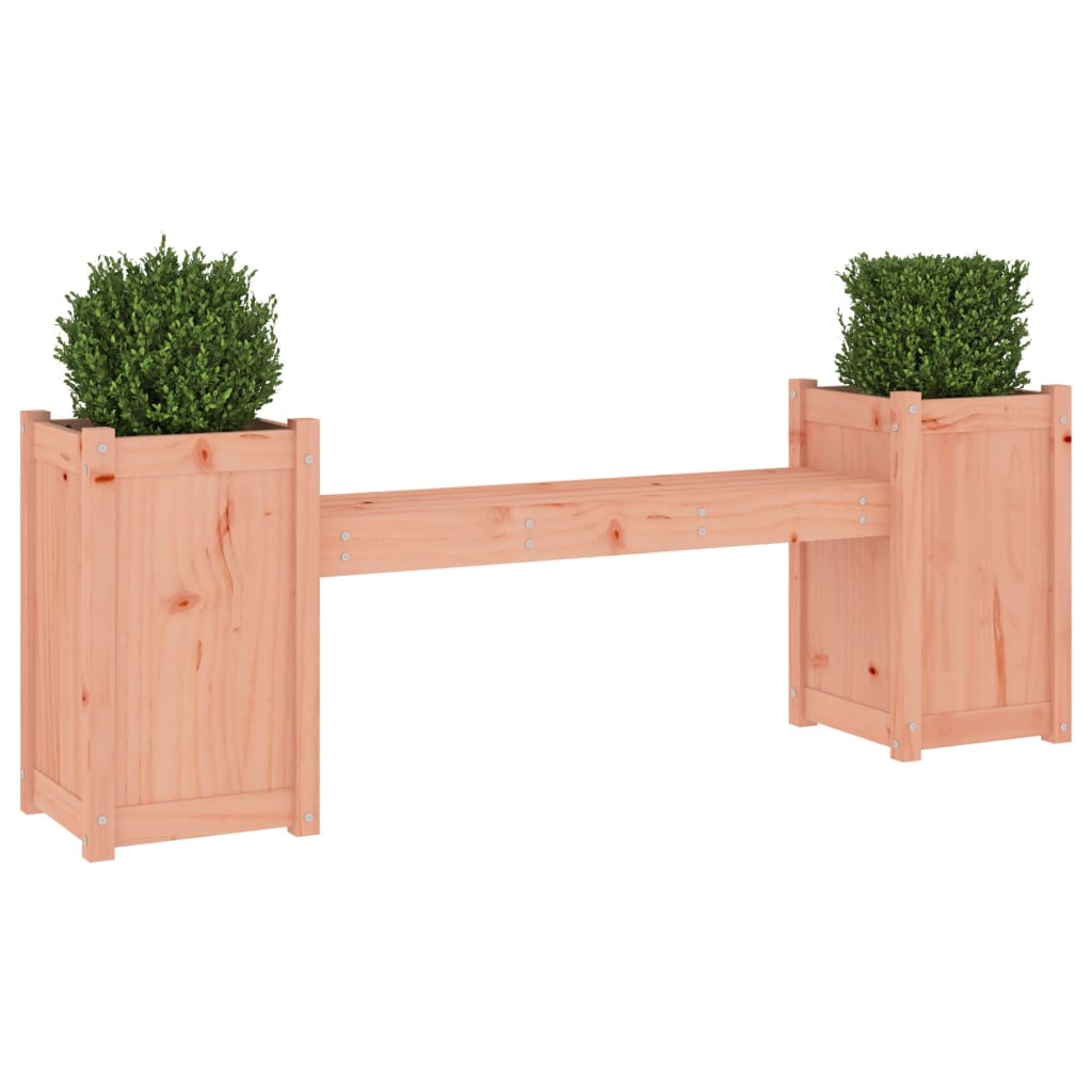 vidaXL Gartenbank mit Pflanzkübeln 180x36x63 cm Massivholz Douglasie