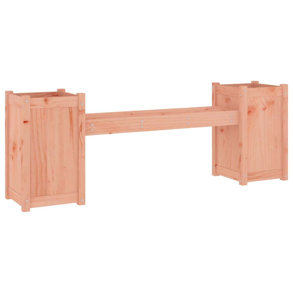 vidaXL Gartenbank mit Pflanzkübeln 180x36x63 cm Massivholz Douglasie