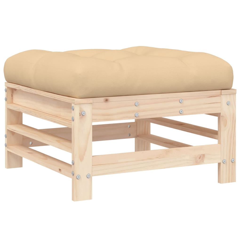 vidaXL 8-tlg. Garten-Lounge-Set mit Kissen Massivholz