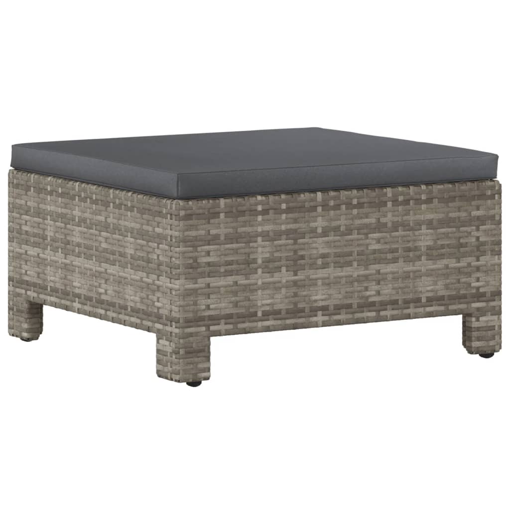 vidaXL 8-tlg. Garten-Lounge-Set mit Kissen Grau Poly Rattan