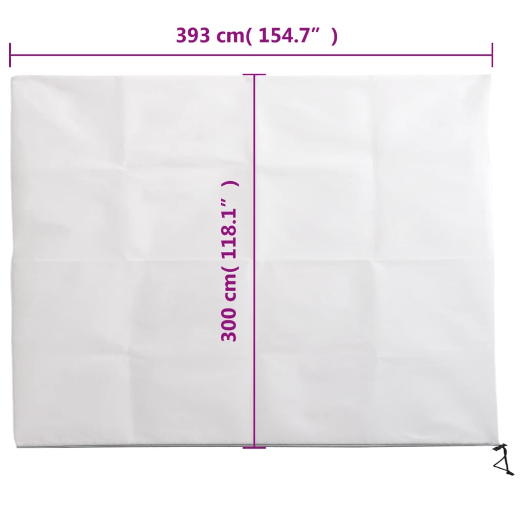 vidaXL Wintervlies mit Reißverschluss 2 Stk. 70 g/m² 3,93x3 m