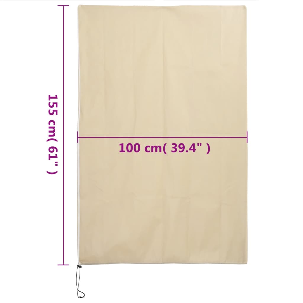 vidaXL Wintervlies mit Reißverschluss 4 Stk. 70 g/m² 1x1,55 m