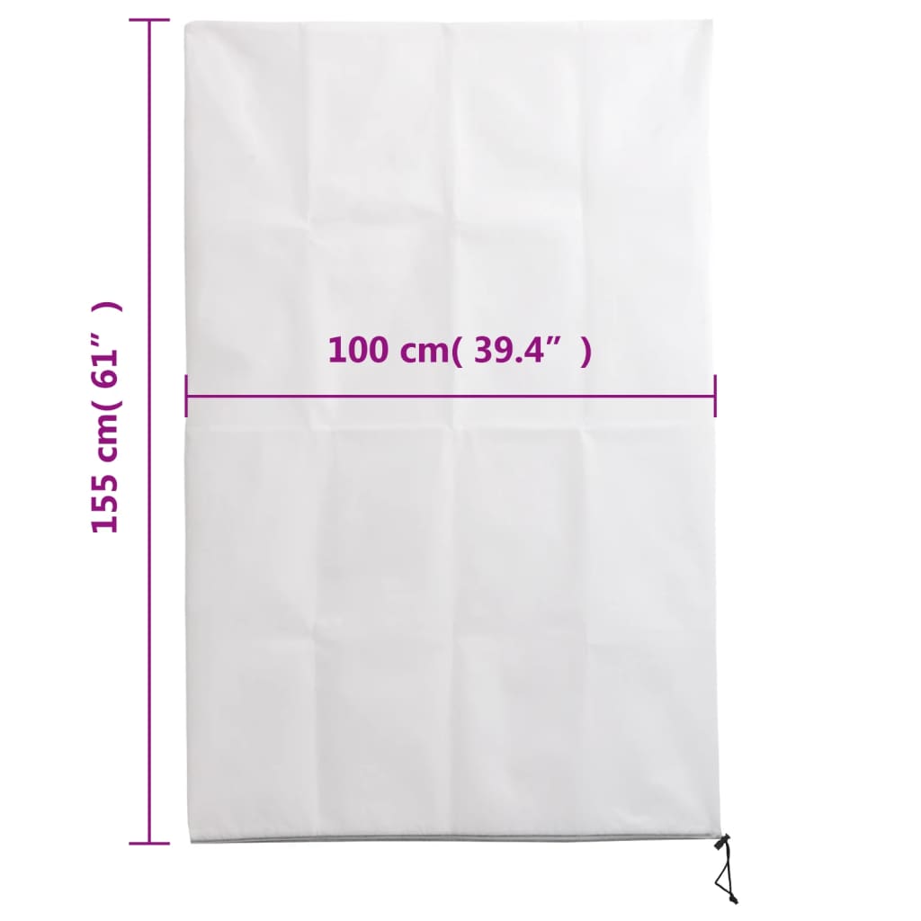 vidaXL Wintervlies mit Reißverschluss 10 Stk. 70 g/m² 1x1,55 m