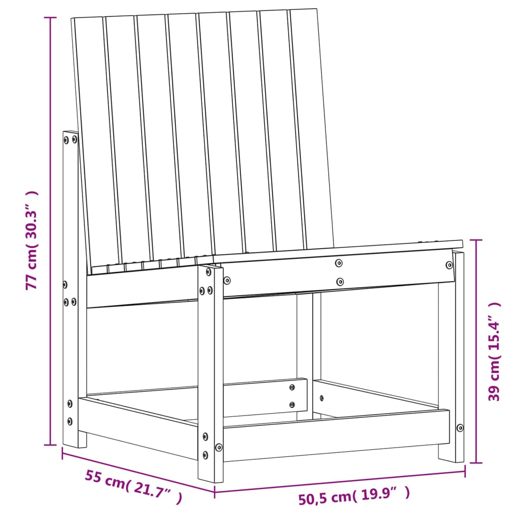 vidaXL 3-tlg. Garten-Lounge-Set Massivholz Douglasie