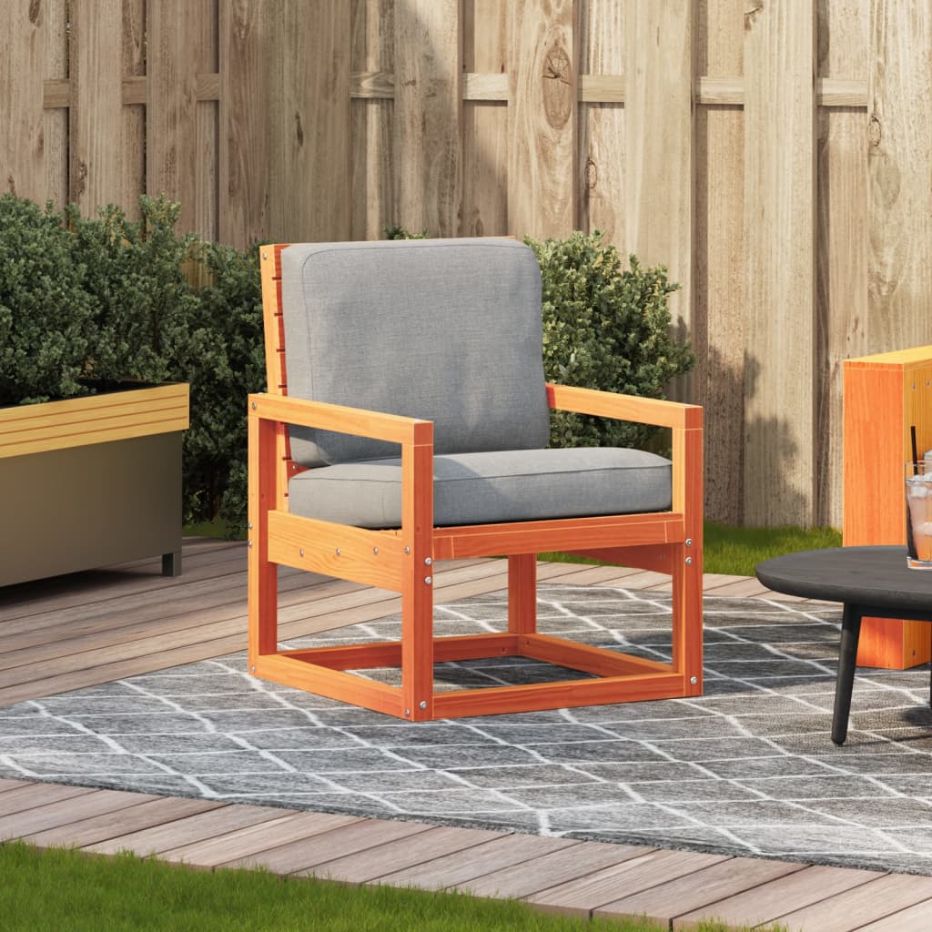 vidaXL Gartenstuhl Wachsbraun 57,5x63x76 cm Massivholz Kiefer