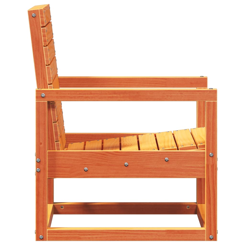 vidaXL Gartenstuhl Wachsbraun 57,5x63x76 cm Massivholz Kiefer
