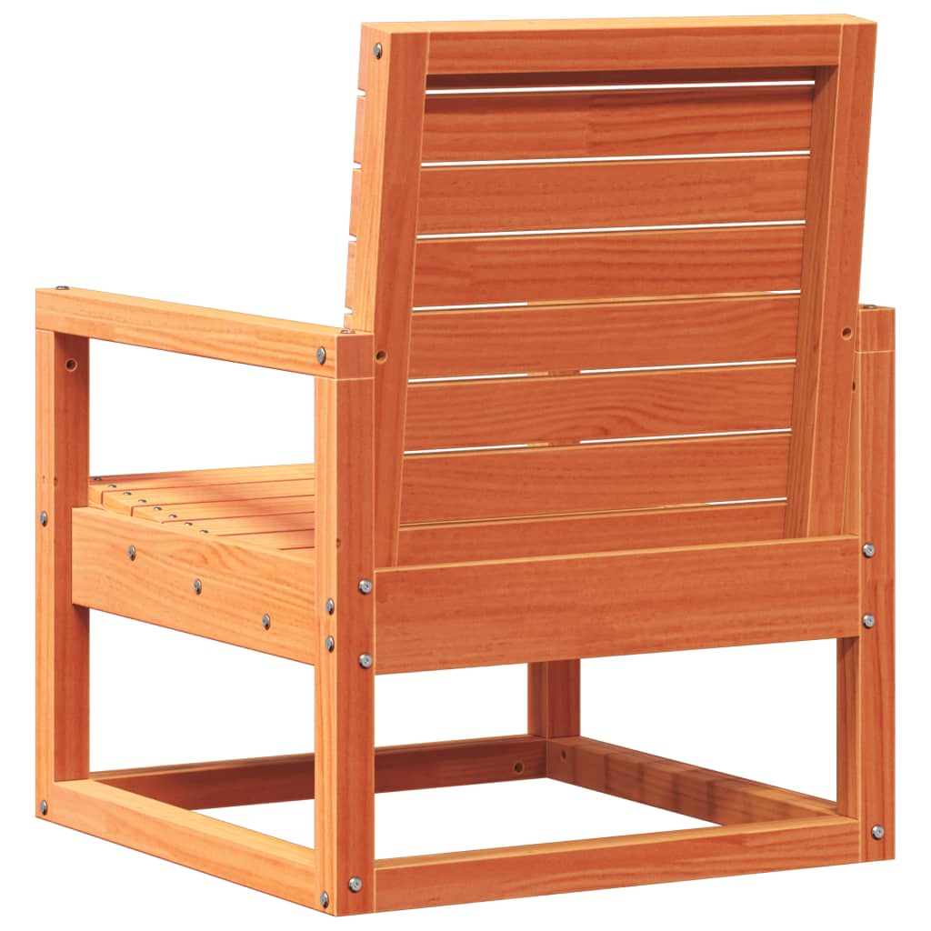 vidaXL Gartenstuhl Wachsbraun 57,5x63x76 cm Massivholz Kiefer