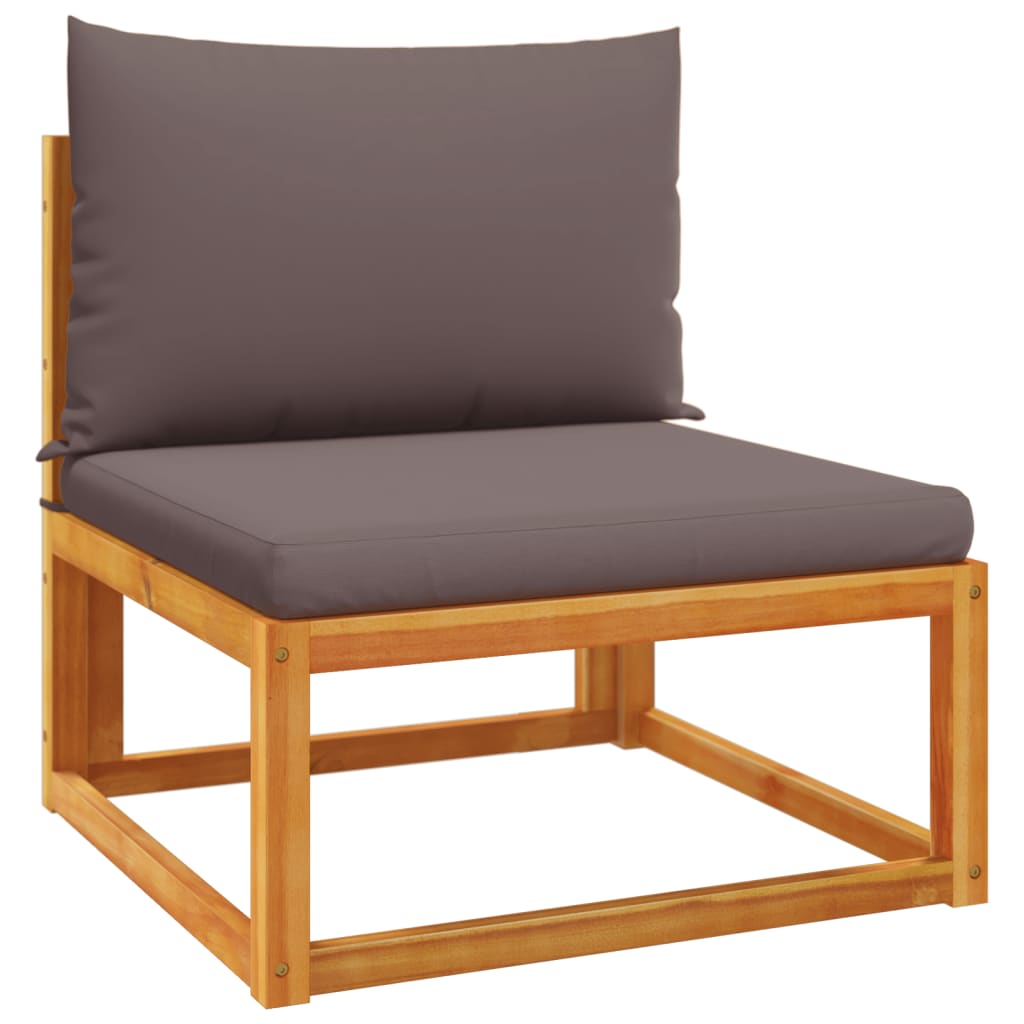 vidaXL 4-tlg. Gartensofa-Set mit Kissen Holz Akazie & Seil