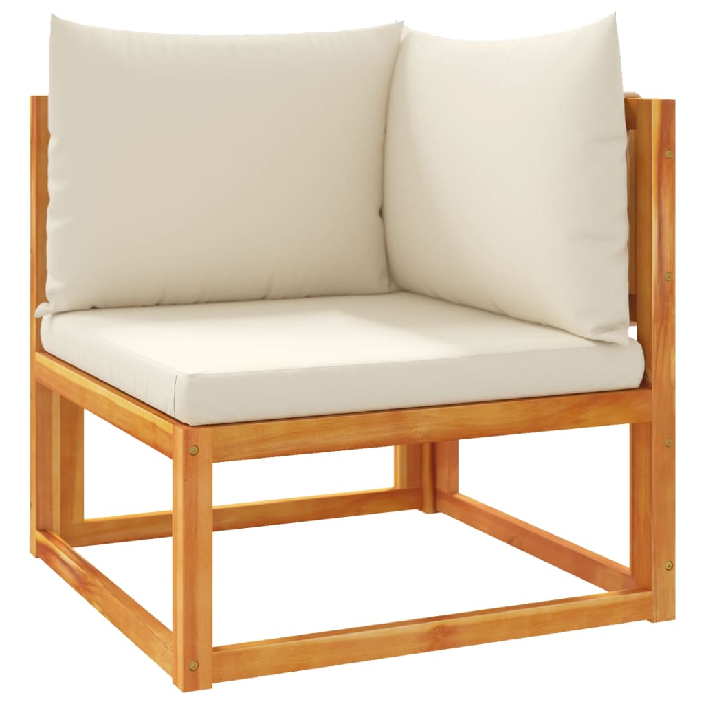 vidaXL 6-tlg. Gartensofa-Set mit Kissen Holz Akazie & Seil