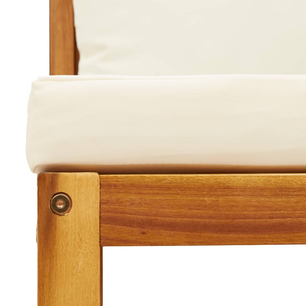 vidaXL 6-tlg. Gartensofa-Set mit Kissen Holz Akazie & Seil