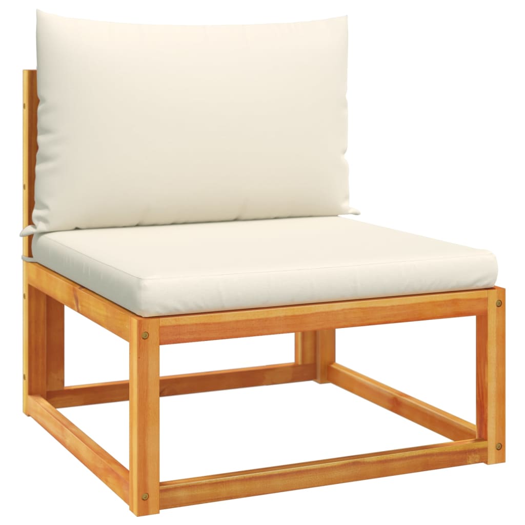 vidaXL 11-tlg. Gartensofa-Set mit Kissen Holz Akazie & Seil