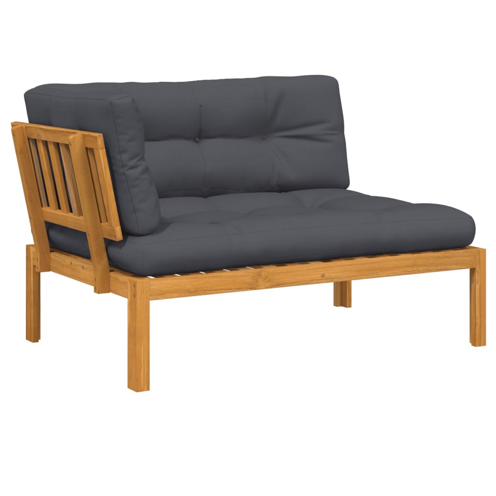 vidaXL Garten-Ecksofa aus Paletten mit Kissen Massivholz Akazie