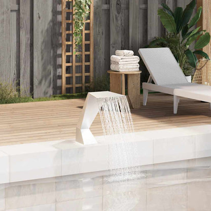 vidaXL Pool-Wasserfall Edelstahl 64x30x52 cm Silbern