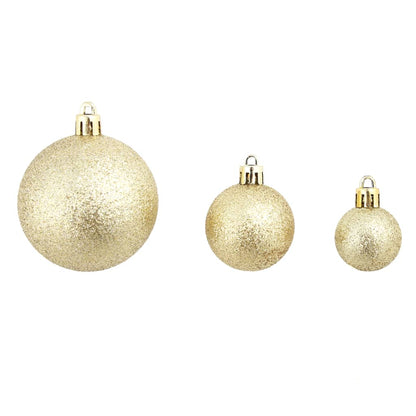 vidaXL 100-tlg. Weihnachtskugel-Set 3/4/6 cm Golden
