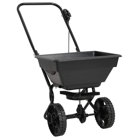 vidaXL Handstreuwagen Salzstreuer PVC und Stahl 80x46x75 cm 15 L