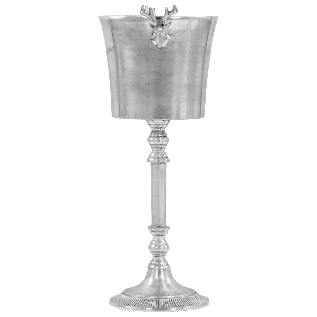 vidaXL Sektkühler Vollaluminium 39 x 29 x 71 cm Silbern