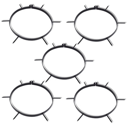 Rasenwalze mit 5 Spikes 30 cm schwarz